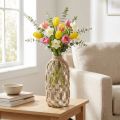Makrame flaska glas dekorativ vas naturlig jute Ø10,5cm H26cm | Floristik24.se