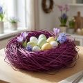 Dekorativ raffia för att tillverka naturlig raffia raffia lila 300g | Floristik24.se