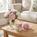 Doftljus i glas Peony Peony Blush Ø7,5cm H8,5cm | Floristik24.se