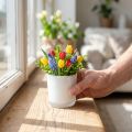 Glaskruka Ø7,8cm H8cm vit | Floristik24.se