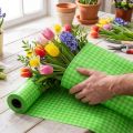 Manschettpapper 37,5cm 100m Maj Grön Rut | Floristik24.se
