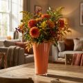 Vas Orange Blomvas Dekorativ Vas Fizzy Siena Ø20cm H35cm | Floristik24.se