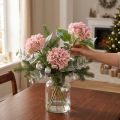 Hortensia rosa med snö 33cm 4 st | Floristik24.se