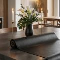 Imiterat läder svart dekorativt tyg svart läder 33cm×1,35m | Floristik24.se