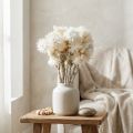 Torkade blommor, hattblommor, naturvita, halmblommor, torkad blombukett H33cm | Floristik24.se