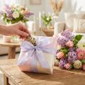 Presentband lila blommor band lila 25mm 18m | Floristik24.se