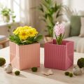 Blomkruka blompåse rosa lax 12cmx12cm 6 st | Floristik24.se