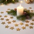 Mini glitterstjärna guld 2,5 cm 96 st | Floristik24.se