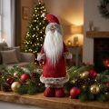 Dekoration Jultomten stående Dekorationsfigur Jultomten Röd H41cm | Floristik24.se