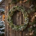 Julkrans, torkad krans, ek, kardborre, Ø45cm | Floristik24.se