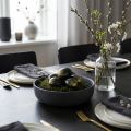 Dekorativa påskägg äkta kycklingägg svart med guldglitter H5,5–6cm 10 stycken | Floristik24.se