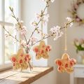 Trähänge Vårblommor i Naturrosa H9cm 4 st | Floristik24.se