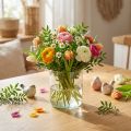 Glasvas, blomstervas, dekorationsvas i färglös Ø9cm H10cm | Floristik24.se