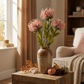 Höstblomma nålkudde konstgjord Protea Rosa Leucospermum 73cm 3st | Floristik24.se