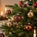 Julgranskulor guldbruna mix glaskulor Ø5cm 24 st | Floristik24.se