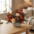 Blommig skumboll torr plug-in blandning grå Ø16cm 2 st | Floristik24.se