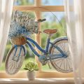 Deco skylt trä cykel sommar deco skylt för att hänga blå, vit 31 × 25cm | Floristik24.se