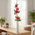 Klematisgren med 5 blommor, konstgjord blomma, dekorativ gren rosa, vit L84cm | Floristik24.se