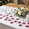 Scatter dekoration glitterstjärna 6,5cm rosa 36 st | Floristik24.se