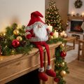 Jultomten kantpall dekorativ figur jul 28×22×88cm | Floristik24.se