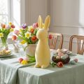 Dekorativ påskhare – 2:a val – Flockad Gul H47cm | Floristik24.se