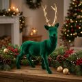 Deco rådjur stående grönguld juldekoration figur 40cm | Floristik24.se