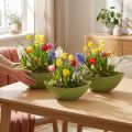Växtbåt plast dekorationsskål grön 28×9×9cm 3st | Floristik24.se