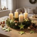 Strödekoration Julstjärnor kokosgrön Ø5cm 50st | Floristik24.se