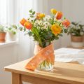 Filtband ull band dekorativt tyg orange fjädrar ullfilt 15cm 5m | Floristik24.se