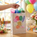Presentpåse “Happy Birthday” födelsedagspåse papper 26×14×36cm 2st | Floristik24.se