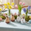 Påsk Chick Chick Påskägg Fjädrar Vit Natur H9cm 4 st | Floristik24.se