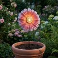 Solar LED Blomsterträdgårdslampa LED Metall Rosa Ø30cm | Floristik24.se