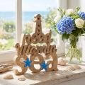 Maritim trädekoration ”Jag behöver vitamin hav” mangoträ 27×33cm | Floristik24.se