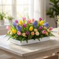 OASIS® Vit smörgåsbricka för blomsterdekorationer och dekoration 23x11x2,5 cm 25-delars set | Floristik24.se