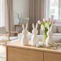 Dekorativ kaninfigur med vikt utseende för modern inredning, vardagsrum eller kontor, 13 cm, 3 delar | Floristik24.se
