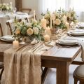 Bordsband guld beige sliten vintage B47cm L1,5m | Floristik24.se