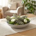 Strobuskondekoration äppelgrön vitkalkad 15-20cm 50 st | Floristik24.se