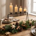 Ljusstake Svart Ljusstake adventskrans L38cm H31cm | Floristik24.se