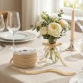 Dekorativt band sammetsband presentband sammet beige 10mm 20m | Floristik24.se