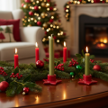 Stjärnformad ljushållare för spiralljus, advent och jul, 8 cm, 2 stycken | Floristik24.se