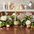 Set med hängen i form av champagneflaska och champagneglas, julgransdekoration, 14 cm, 2 delar | Floristik24.se