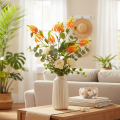 Konstgjord Gloriosa orange blomma med långa stjälkar för vaser 80cm 3st | Floristik24.se