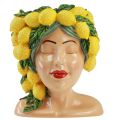 Floristik24 Kvinna byst växtkruka citron dekoration Medelhavet H21.5cm