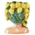 Floristik24 Kvinna byst växtkruka citron dekoration Medelhavet H29cm