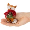 Dekorativ räv med halsduk och tallkotte, 10 cm, 2 stycken | Floristik24.se