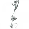 Floristik24 Blomdekoration, metallplugg blommafär, vår, älva med fjärilar, växtpropp 2st
