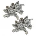 Floristik24 Rose för gravsmycken Polyresin 10cm x 8cm 6st