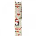 Floristik24 Presentband Merry Christmas pingviner Julband 25mm 8m