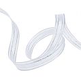 Floristik24 Presentband med trådkanten vit 15mm 20m