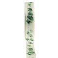 Floristik24 Presentband eukalyptus dekorationsband grönt 25mm 20m